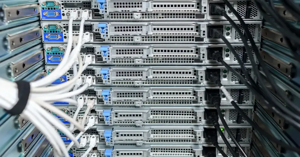 Rack-mounted dedicated server hardware